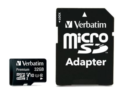 Памет Verbatim micro SDHC 32GB Class 10 (Incl. Adaptor)