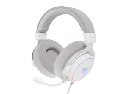 Слушалки Genesis Headset Neon 764 with microphone, RGB illumination, USB, White