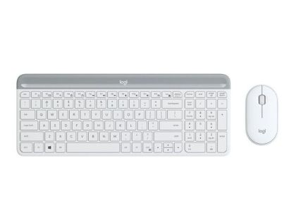 Комплект Logitech Slim Wireless Keyboard and Mouse Combo MK470 - OFFWHITE