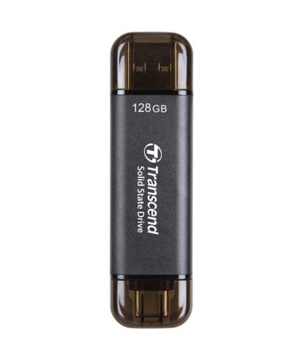 Твърд диск Transcend 128GB, External SSD, ESD310C, USB 10Gbps, Type C/A , Black