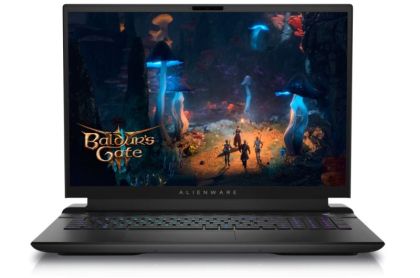 Лаптоп Dell Alienware m18 R2, Intel Core i7 14700HX (20-Core, 33MB L3 Cache, up to 5.5GHz), 18" QHD+ (2560x1600) 165Hz, 3ms, FHD IR Cam, 32 GB,DDR5, 5600 MT/s, 1TB SSD, RTX 4070 8GB GDDR6, Wifi 7 , BT, Win11 Pro, Dark Metallic Moon+Dell Alienware AW920H