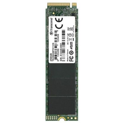 Твърд диск Transcend 256GB, M.2 2280, PCIe Gen3x4, M-Key, 3D TLC, DRAM-less