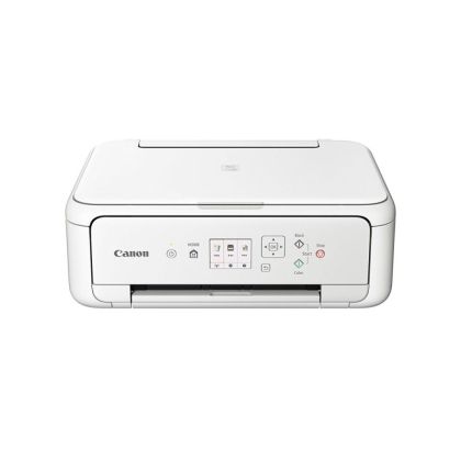 Мастилоструйно многофункционално устройство Canon PIXMA TS5151 All-In-One, White + Canon Photo Cube and Frame + PP-201 5x5” Photo Paper Plus Glossy II (40 sheets) - Creative Pack, Orange