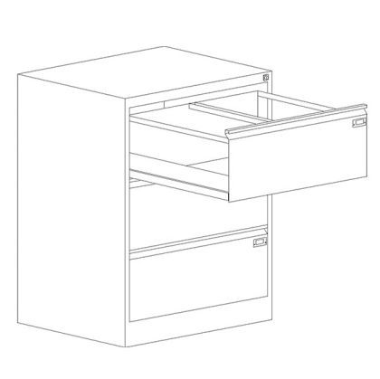 Шкаф за висящи папки Malow File Locker SZK202E Двоен с 3 чекмеджета, 77.5x63x100 cm, Сив