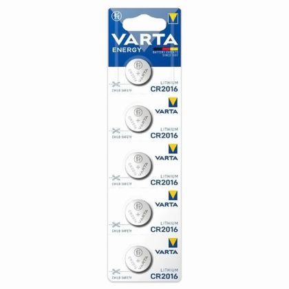 Батерия Varta Electronics Lithium CR2016 Литиева, 3V, 5 бр.