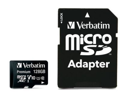 Памет Verbatim Premium micro SDXC 128GB Class 10 (Incl. Adaptor)