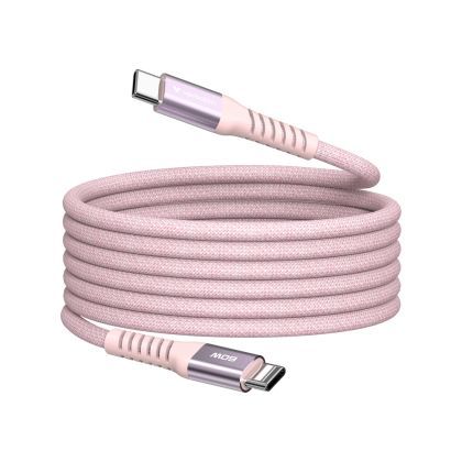 Кабел Verbatim Sync & Charge USB-C to USB-C 60W Magnetic 120 cm - Pink