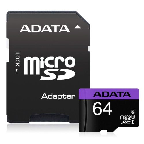 Памет Adata 64GB MicroSDXC UHS-I CLASS 10 (1 adapter)