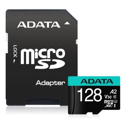 Памет Adata 128GB MicroSDXC UHS-I U3 V30S A2 (1 adapter)
