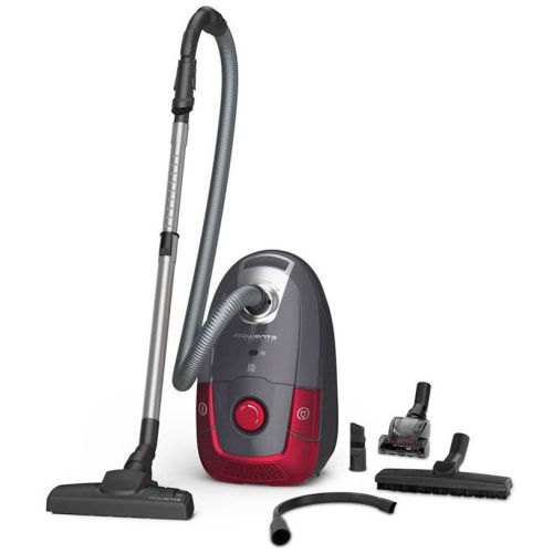 Прахосмукачка Rowenta RO3186EA, POWER XXL GREY & RED, 4,5L, 450W, 72dB, PRECISION FLEX Mini Turbo Brush, Parquet, 2 in 1(crevice+brush)