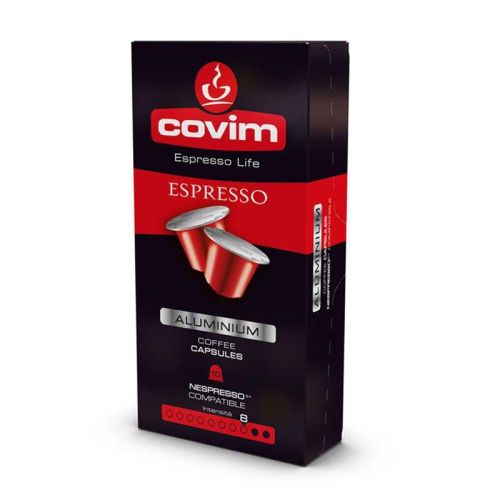Кафе капсула Covim Alluminium Espresso 10 бр., съвместими с Nespresso