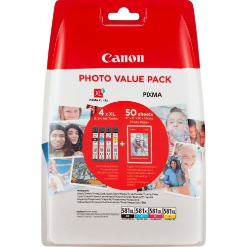 Консуматив Canon CLI-581 XL C/M/Y/BK Multi Pack + 50 sheets 4x6