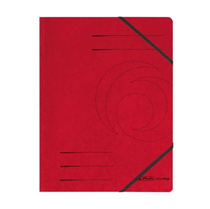 Папка с ластик Herlitz Colorspan Картон, А4 Червена