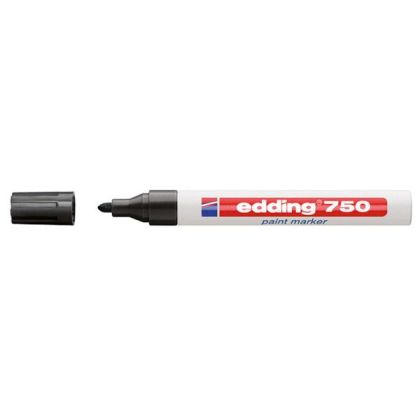 Paint маркер Edding 750 Объл връх 2-4 mm Черен