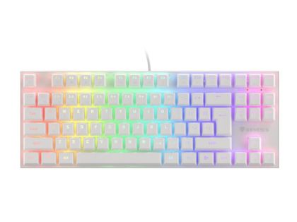 Клавиатура Genesis Gaming Keyboard Thor 303 TKL White RGB Backlight US Layout Brown Switch