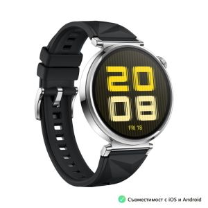 Часовник Huawei Watch GT5 Jana-B19F, 1.32", Amoled 466x466 PPI 352, , BT5.2 BLE/BR/EDR, 5ATM, 524mAh, Screenshot sharing, support message input, message notifications, Battery life up to 7 days, Compatible with iOS and Android devices, Black Fluoroelastom