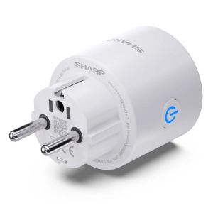 Аксесоар Sharp SG-PH01EW-1P - WiFi Smart Plug , 802.11 b/g/n (2.4GHz), Child Protection, Google Assistant, Alexa, White