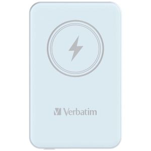 Външна батерия Verbatim MCP-5BE Power Pack 5000 mAh with UBS-C® PD 20W / Magnetic Wireless Charging 15W Blue