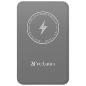 Външна батерия Verbatim MCP-5GY Power Pack 5000 mAh with UBS-C® PD 20W / Magnetic Wireless Charging 15W Grey