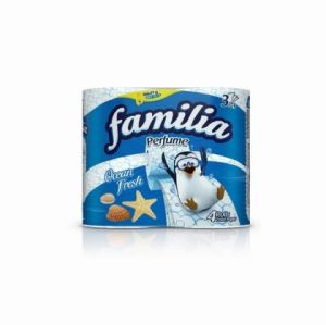 Тоалетна хартия Familia 100% целулоза, трипластова 4 бр. Ocean Fresh