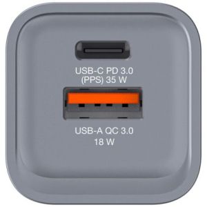 Зарядно устройство Verbatim GNC-35 GaN Charger 2 Port 35W USB A/C (EU/UK/US)