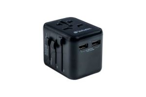 Адаптер Verbatim UTA-01 Universal Travel Adapter with 2 x USB-A ports