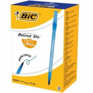 Химикалка Bic Round Stic 0.4 mm Синя 60 бр.