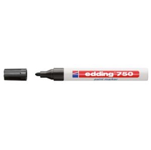 Paint маркер Edding 750 Объл връх 2-4 mm Черен