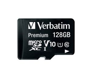 Памет Verbatim Premium micro SDXC 128GB Class 10 (Incl. Adaptor)