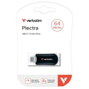 Памет Verbatim Plectra USB-C Flash Drive Black 64GB