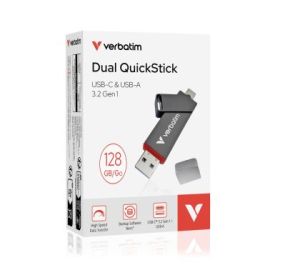 Твърд диск Verbatim Dual QuickStick USB-C & USB-A USB 3.2 Gen 1 128GB