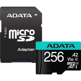 Памет Adata 256GB MicroSDXC UHS-I U3 V30S A2 (1 adapter)