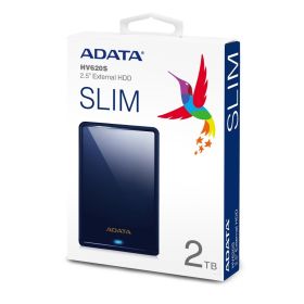 Твърд диск Adata 2TB , HV620S , USB 3.2 Gen 1, Portable SSD Blue