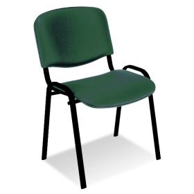 Стол ISO Black Посетителски, Изкуствена кожа, Зелен
