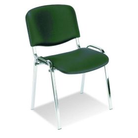 Стол ISO Chrome Посетителски, Изкуствена кожа, Зелен