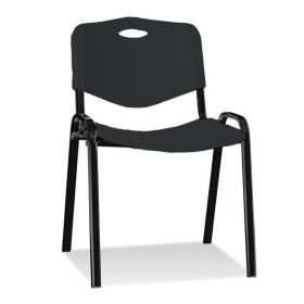 Стол ISO Plastic Black Посетителски, Пластмаса, Черен