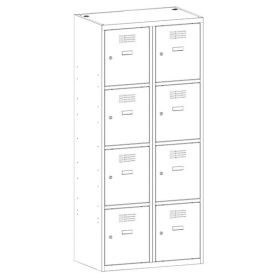 Метален гардероб Malow Wardrobe Locker SUS424W С 8 отделения, 80x50x180 cm Цвят по избор