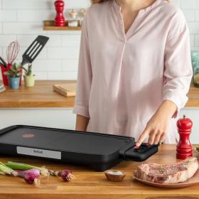 Барбекю Tefal CB641810, Plancha Booster, 2200 W, Power Boost, Adjustable thermostat, Non-stick surface Tefal Resist +, Thermospot indicator, Black