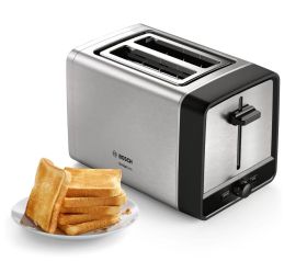 Тостер Bosch TAT5P420, Toaster, DesignLine, Stainless steel,  820-970 W, Auto power off, Defrost and warm setting, Lifting high