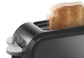 Тостер Bosch TAT3A003, Plastic toaster CompactClass, 825-980 W, For 1 long or 2 small slices of toast, Black