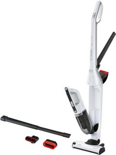 Прахосмукачка Bosch BCH3K255, Wireless Vacuum Cleaner, 2 in 1, with built-in accessories, polar white metallic
