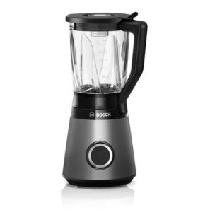 Блендер Bosch MMB6172S Series 4, VitaPower Blender, 1200 W, Glass ThermoSafe jug 1.5 l, Two speed settings and pulse function, ProEdge stainless steel blades made in Solingen, Silver