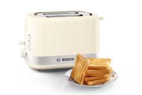 Тостер Bosch TAT7407, Compact Toaster, 800 W, Auto power off, Lifting high, Beige