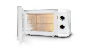 Микровълнова печка Sharp YC-MG01E-C, Manual control, Built-in microwave grill, Grill Power: 1000W, Cavity Material -steel, 20l, 800 W, Crystal White door, Defrost, Cabinet Colour: Crystal White