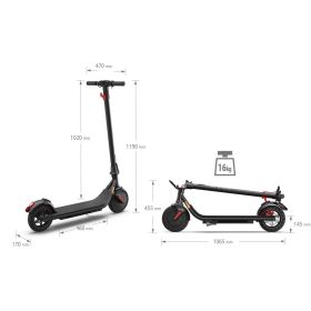 Електрически скутер Sharp Electric Scooter, Range per charge: 25 km, LED Display, USB Charging Port, Bluetooth, IPX4 certification, Wheel size: 8.5