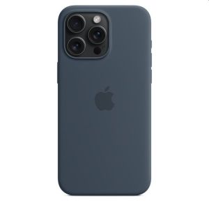 Калъф Apple iPhone 15 Pro Max Silicone Case with MagSafe - Storm Blue