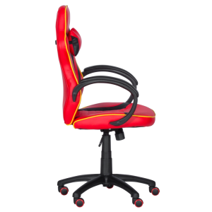 Геймърски стол с футболни мотиви Carmen 6301 - червено-черен