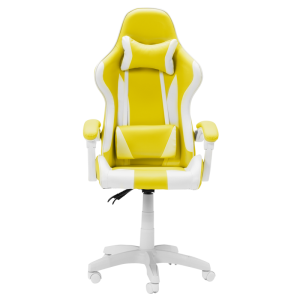 Геймърски стол Carmen 6311 - бял - жълт