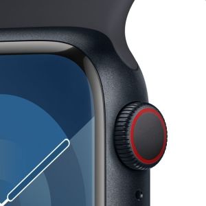 Часовник Apple Watch Series 9 GPS + Cellular 41mm Midnight Aluminium Case with Midnight Sport Band - S/M