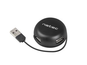 USB хъб Natec usb 2.0 hub bumblebee 4-port black